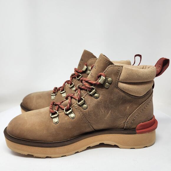 Sorel Hi-Line Hiker Boot Women 8 Umber/Tawny Buff Tan w/ Rust Laces NL4878-261 - Picture 7 of 14